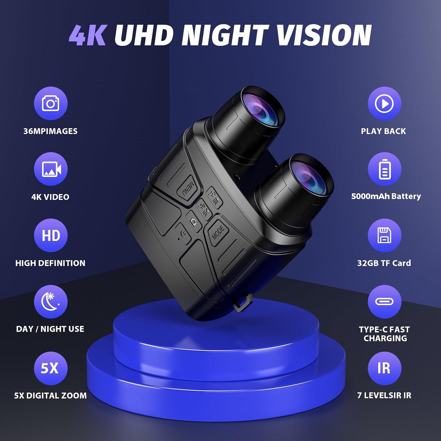 Lunettes de vision nocturne WildScope Elite 4K