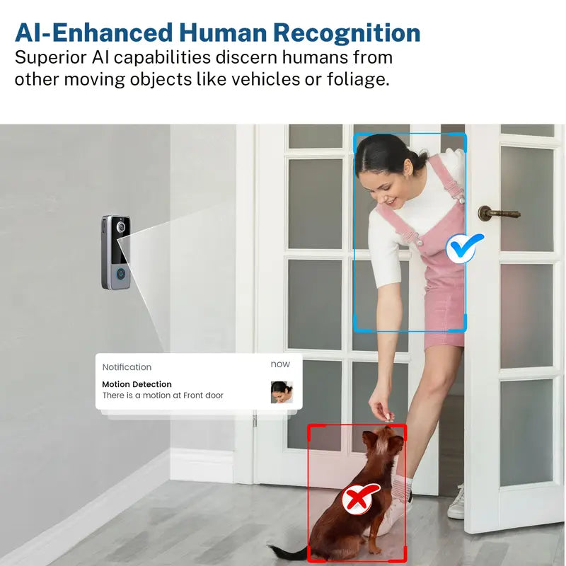 GuardianBell Pro app notifications showing visitor detection
