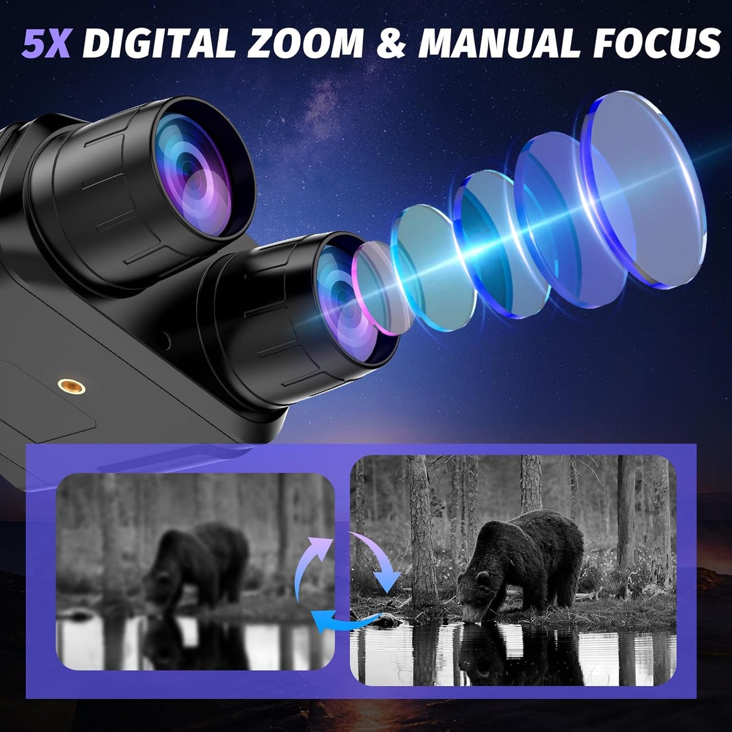 Lunettes de vision nocturne WildScope Elite 4K