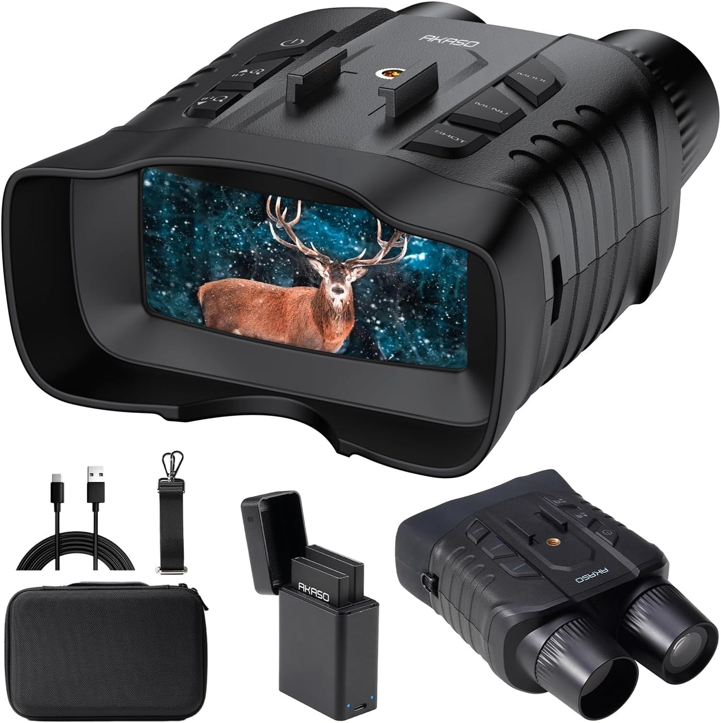 WildScope 4K Night Vision Goggles with 3280ft Zoom & AI Clarity