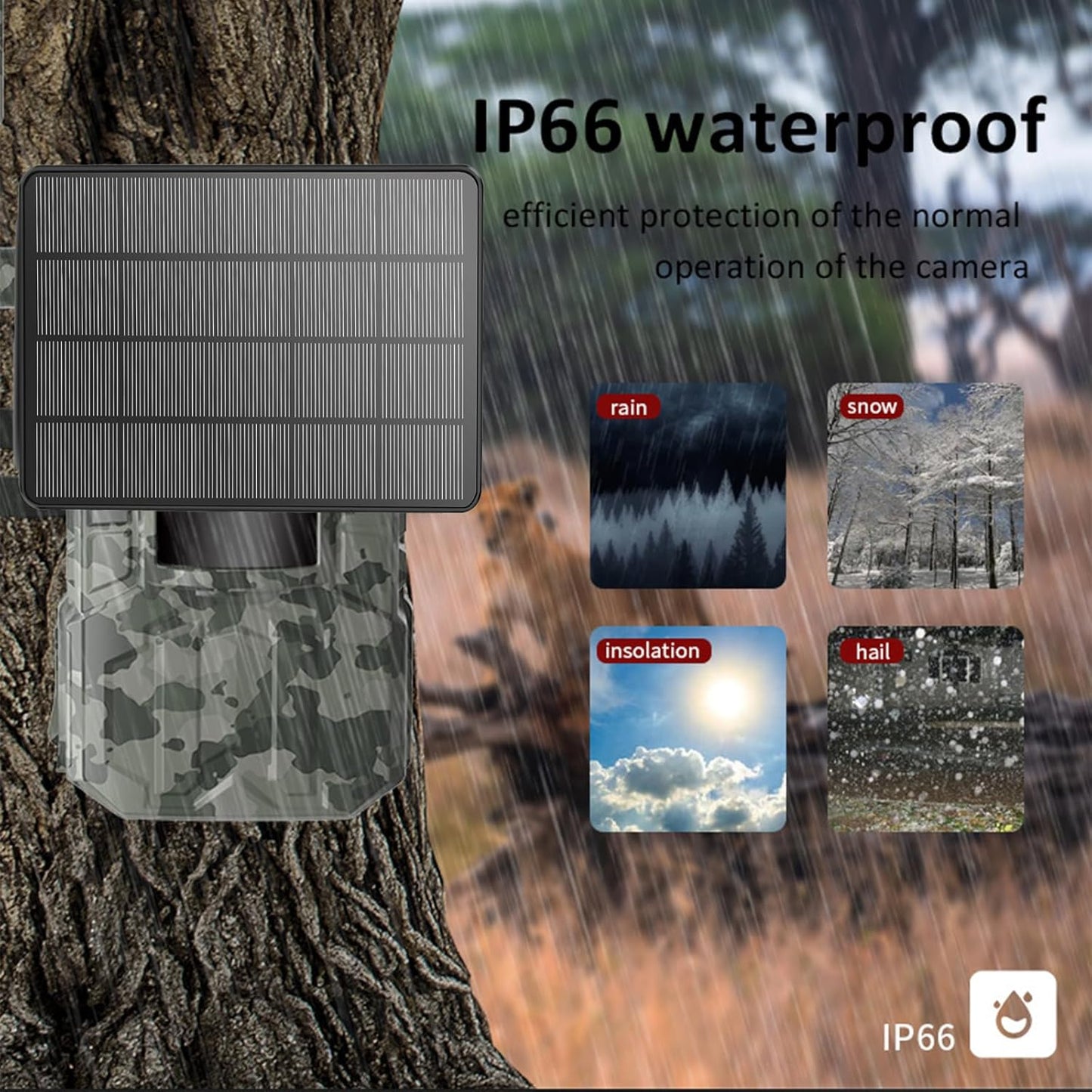 Caméra de surveillance solaire ScoutVision Pro 4K avec vision nocturne