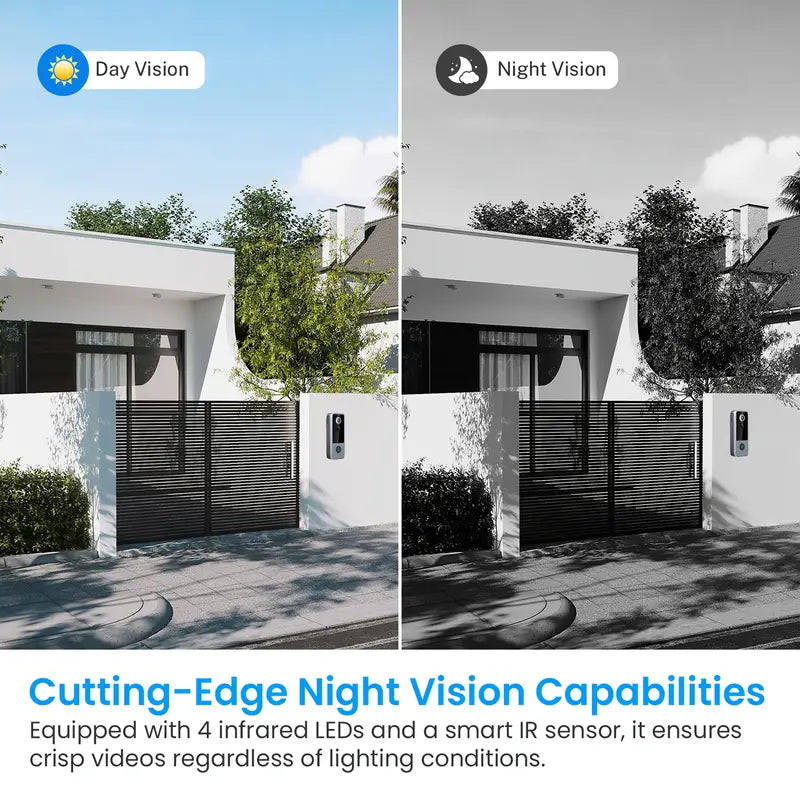 GuardianBell Pro capturing clear night footage in dark