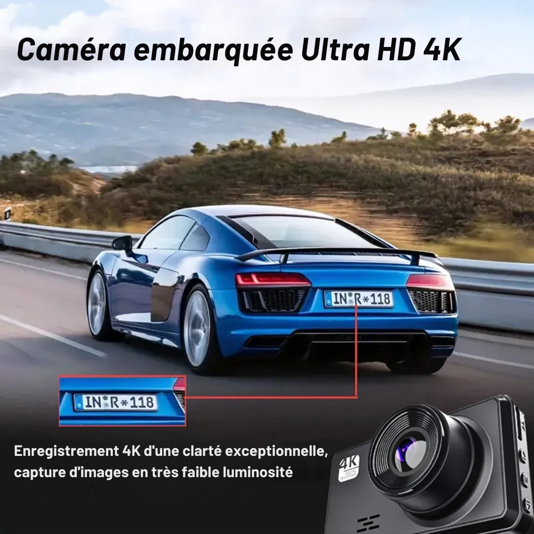 VisionGuard - Caméra Dash Cam Intelligente 4K Ultra HD