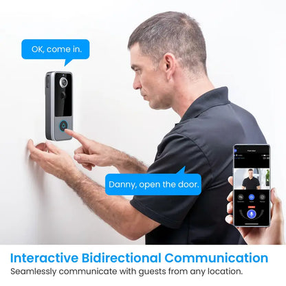 Sleek GuardianBell Pro doorbell design for smart homes