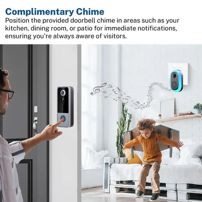 GuardianBell Pro HD doorbell camera for home security
