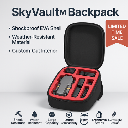 SkyVault EVA Nylon Drone Backpack – Shockproof UAV Carrying Case