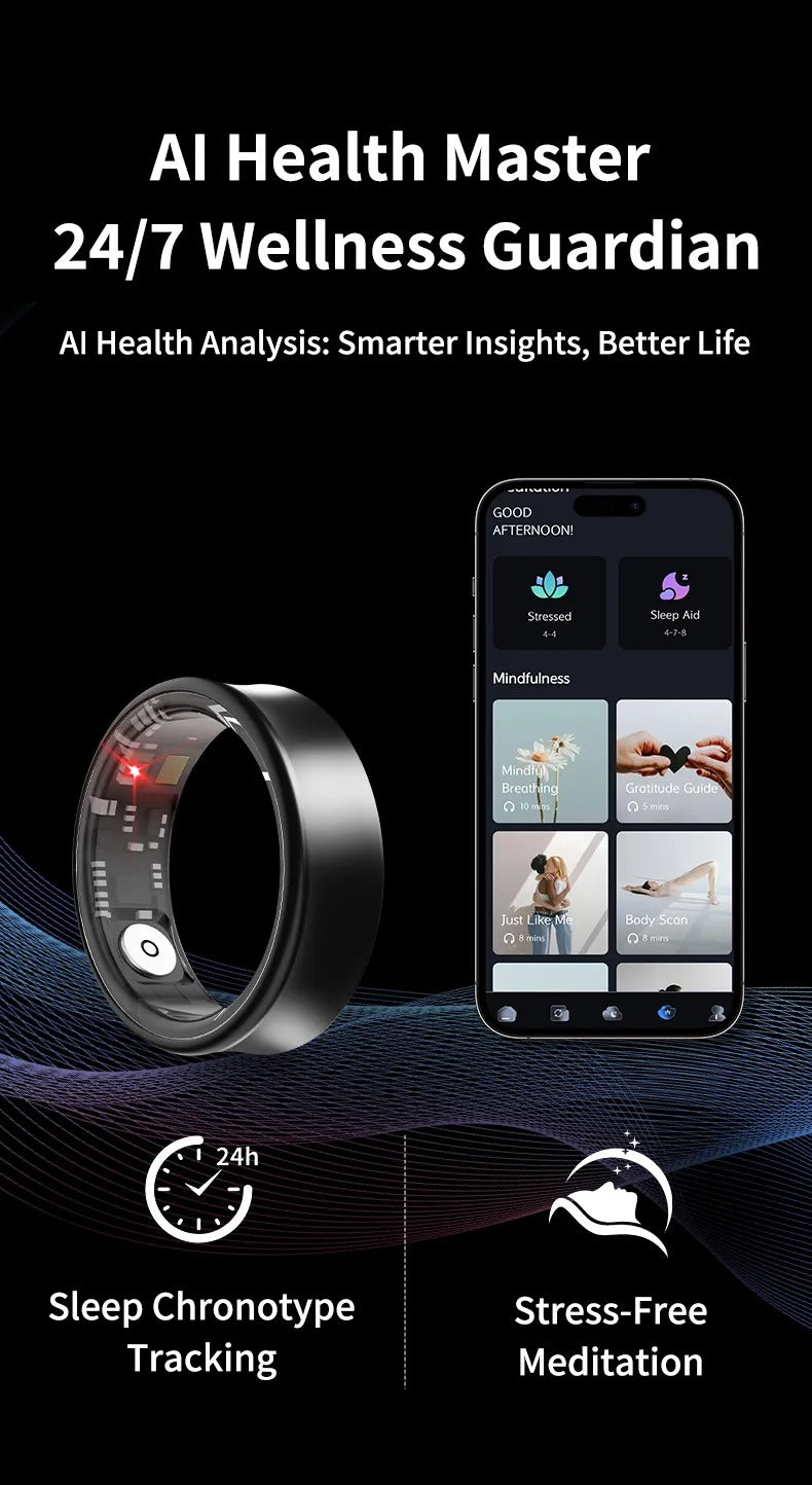 AuraHoop Gen 5 Smart Ring – Advanced Wellness, Motion Control & 128+ Sport Modes