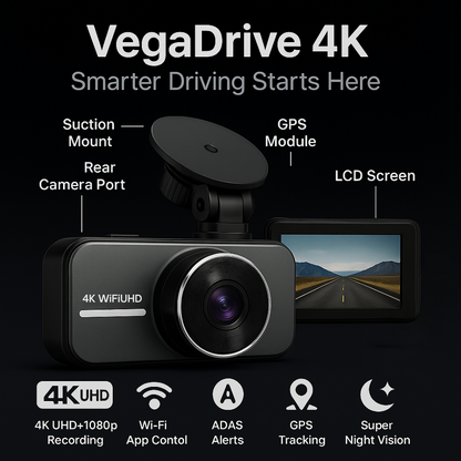 VegaDrive - Caméra embarquée intelligente Full HD 4K