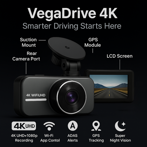 VegaDrive - Caméra embarquée intelligente Full HD 4K