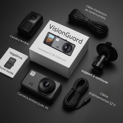 VisionGuard - Caméra Dash Cam Intelligente 4K Ultra HD